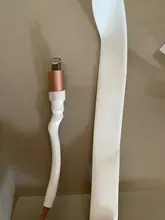 Manguito blanco de Tubo Termocontraíble para iPhone 5/6/ipad, cable USB Android, 1 metro, 3:1, diámetro de aislamiento: 9mm a 3mm