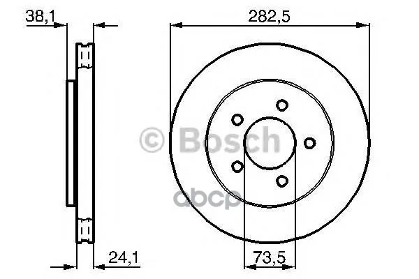 Диск Тормозной Chrysler: Voyager Iii 00- Dodge: Caravan Iii 00- Bosch арт. 0986478109