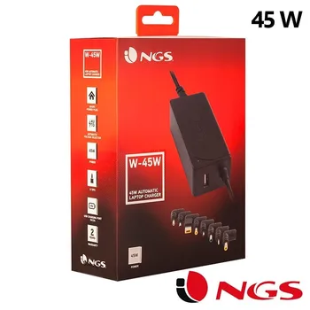 

Cargador Red Universal Orden. Portátiles 45w Automático NGS (8 conectores)