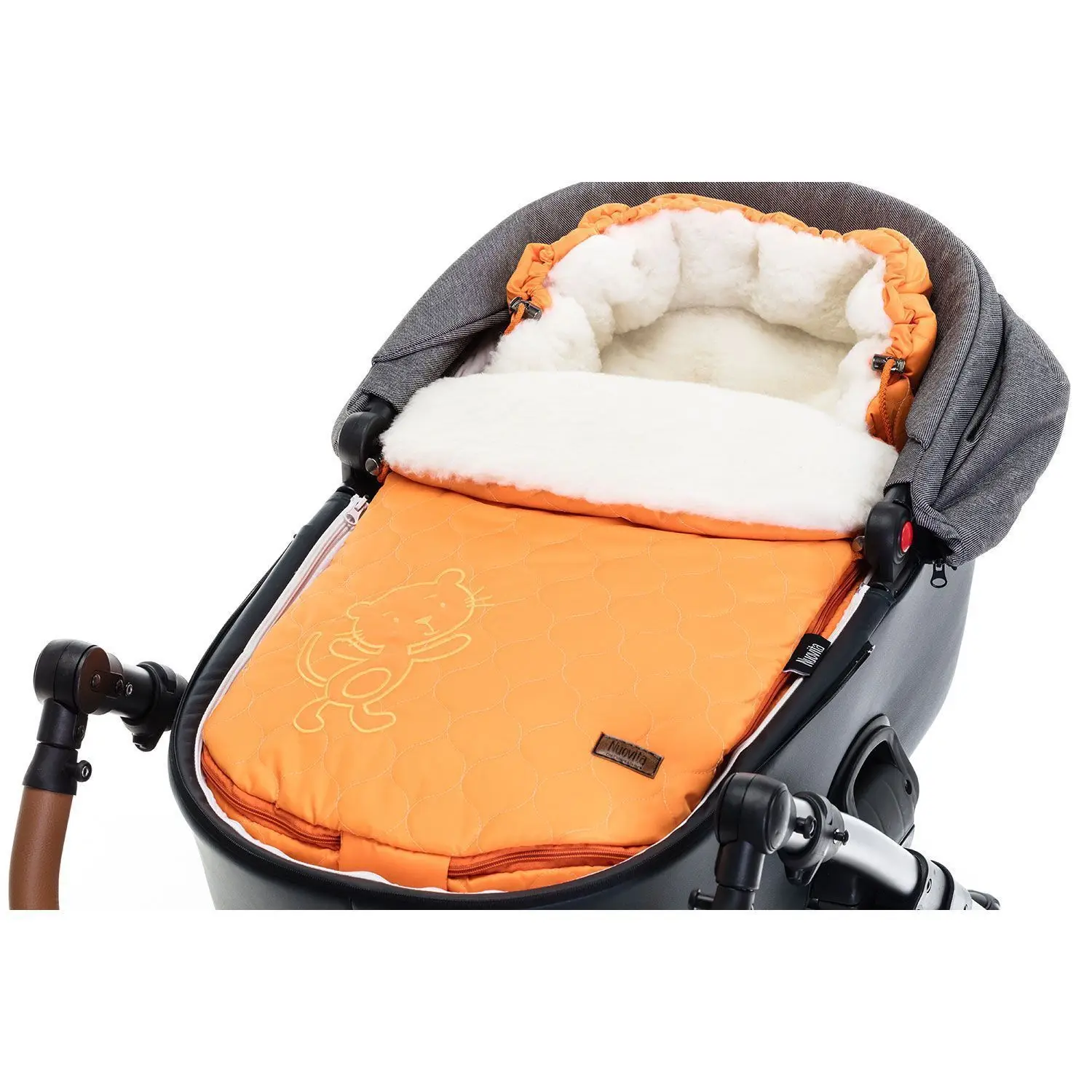 Конверт зимний меховой Nuovita Polare Bianco(Arancio/Оранжевый
