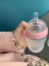 Biberones de silicona para bebé, Verde Botella/rosa, 5 oz y 8 oz, 2 paquetes, sin BPA