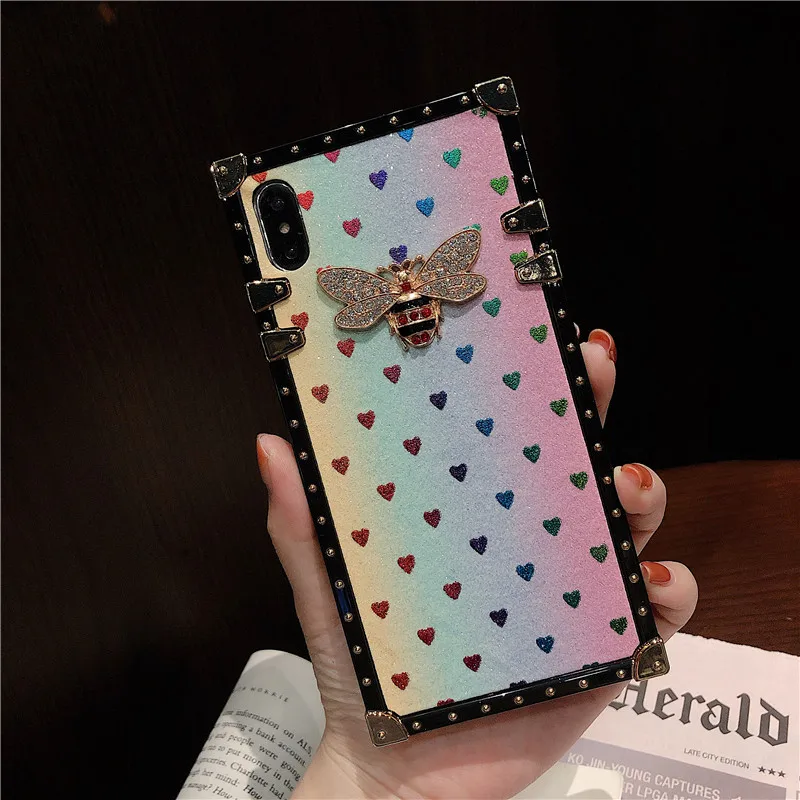 

Glitter Square Cases For Huawei Honor 8X 10 10i 20i Y7 Mate P20 PRO Case for Nova 3 3i 3e 4 4e 5 5i P30 Pro P30 Lite Bee Coque