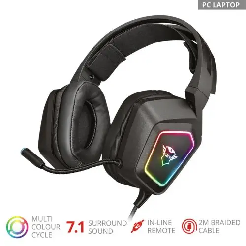 Игровые наушники 23191 Trust GXT 450 Blizz RGB 7.1