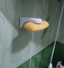 Soporte colgante magnético para jabón, estante de almacenamiento mágico, sin perforaciones, de plástico para el hogar, organizador de baño para jabones de drenaje