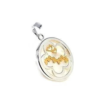 

Pendant 925 sterling silver m 35mm. Mom hearts plated [AA8499]