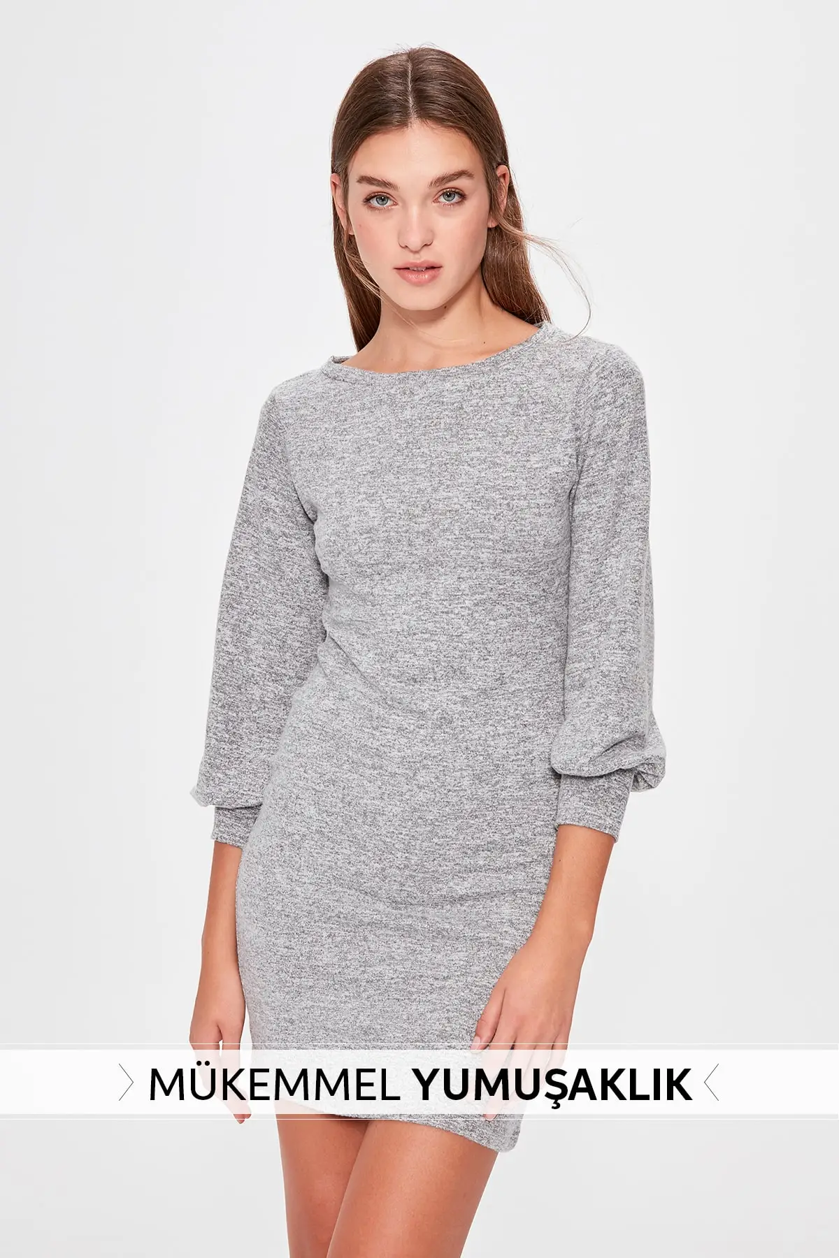 

Trendyol Gray Knitted Dress TWOAW20EL0986