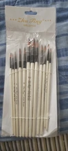 Pinceles para pintar con acuarela, accesorio de pelo, nailon, para manualidades, aprendizaje pintura al oleo, acrílica, suministros, juego de 12 unidades