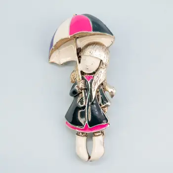 

Brooch jewelery girl under the umbrella (52643)
