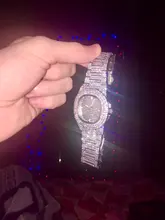 Reloj de moda con diamantes de acero para hombre, cronógrafo de Hip Hop, de lujo, dorado, masculino, 2021