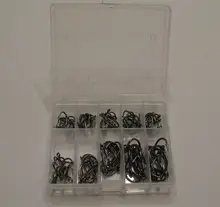 100pcs Fishing Hooks Set Carbon Steel Single Circle Fishhook Fly Fishing Jip Barbed Carp