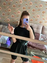 Conjuntos sólidos informales para mujer, traje de dos piezas con cinturón, chándales deportivos holgados para el hogar, traje de bicicleta de ocio a la moda para verano