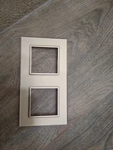 Livolo – Panel de cristal doble para interruptor de pared. C7-2SR-11, Panel de cristal estándar europeo para interruptor y enchufe en 4 colores