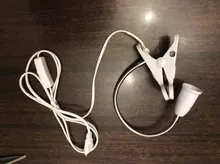 Light-Socket Base Desk-Lamp-Holder Gooseneck Clip-On-Cable Us-Plug On-Off-Switch Flexible