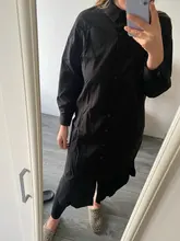 Sundress Long-Shirt Lapel-Neck Loose ZANZEA Vestido Casual Elegant Women Autumn Plus-Size