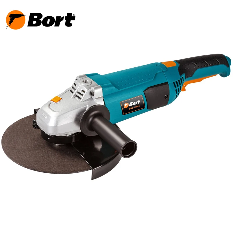 Машина шлифовальная угловая Bort BWS 2400X (Мощность 2400 Вт 6500 об/мин диск 230 мм плавный