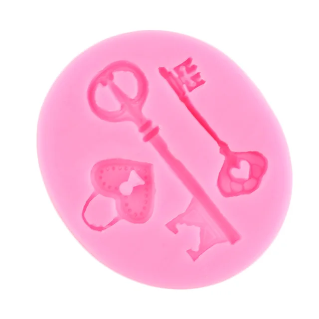 Barokk Stílusú Kulccsal Szilikon Penész Szívzár Csokoládé Cukorka Fondant Penészek Torta Díszítő Szerszámok Diy Cupcake Sütő Kiegészítők - Image 6