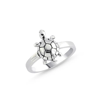 

Silver 925 Sterling Sterling Turtle Pattern Ring