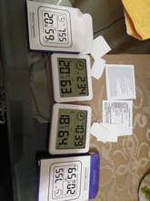 Termómetro multifunción higrómetro, Monitor electrónico automático de temperatura y humedad, reloj con pantalla LCD grande de 3,2 pulgadas