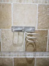 Holder Shelf-Hanger Rack-Stand Storage-Organizer Hair-Dryer Bathroom-Supply Wall-Mounted