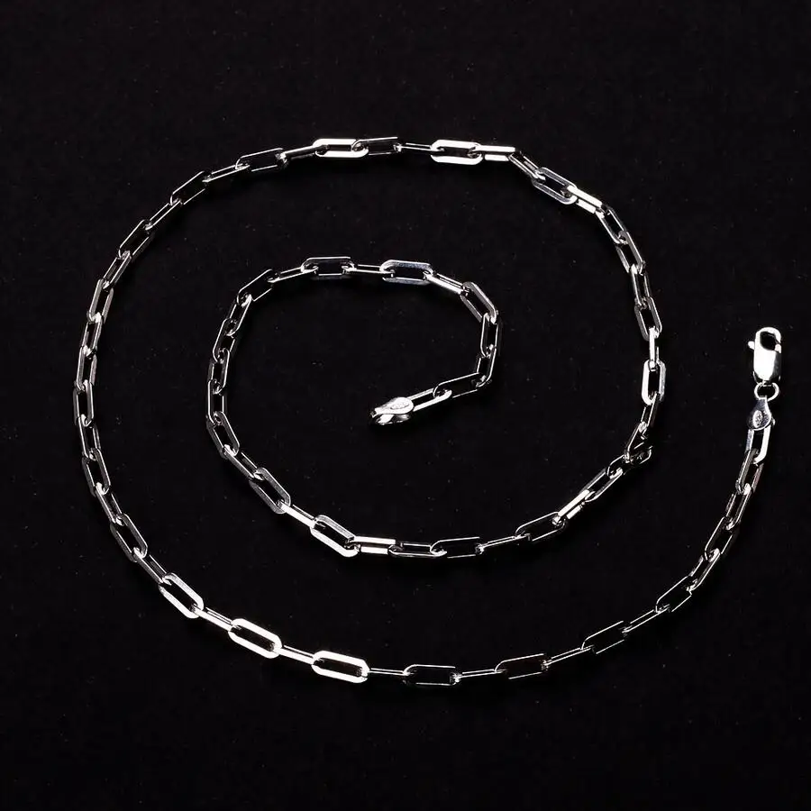 

925 Sterling Silver 55 cm Thin Forse Men Chain Fashion Turkish Premium Quality Handmade Jawelery