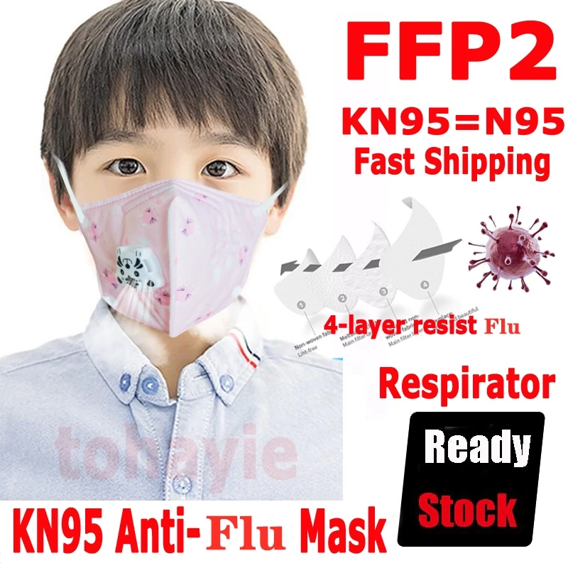 

Kids FFP3 Mask FFP2 Mask Respirator N95 Mask Protective Adjustable KN95 Cartoon Cotton Baby Mask 99% Filtration Dust Face Mask