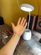 Pen-Holder Desk-Lamp Book Read-Light Dimming Bedside Home-Decor Pink Eye-Protect Touch