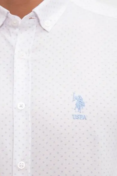 Uss. POLO ASSN. Печатные обычная рубашка - Цвет: Белый
