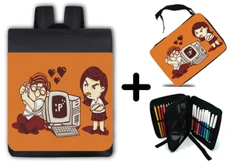 

PACK BACKPACK AND CASE LOVE FOR THE PC school