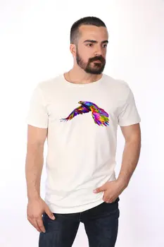 

Angemiel Wear Colorful Flying Hawk Cotton White Men 'S T-Shirt