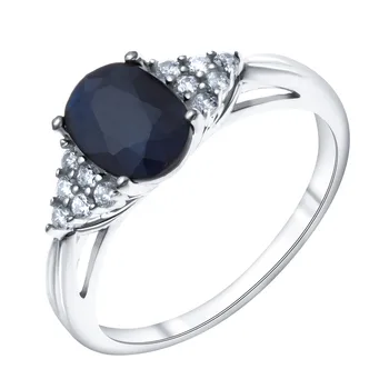 

Silver ring with and cubic zirconia.