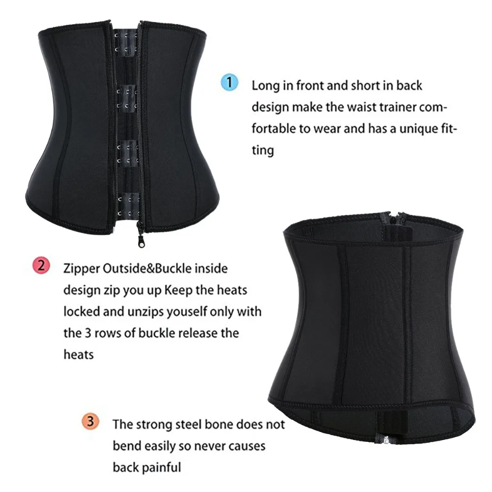 CXZD Women Underbust  Shaper Belt Shapewear Waist Training Corsets/Cincher Zip&Hook Hourglass Body Shaper best shapewear for tummy and waist