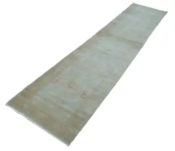 

73x357 Cm Beige Handmade Oushak Runner Rug-2x12 Ft