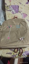 Mochila informal de tela Oxford con flores bordadas para mujer, bolso escolar para el hombro, para viajes diarios, antirrobo