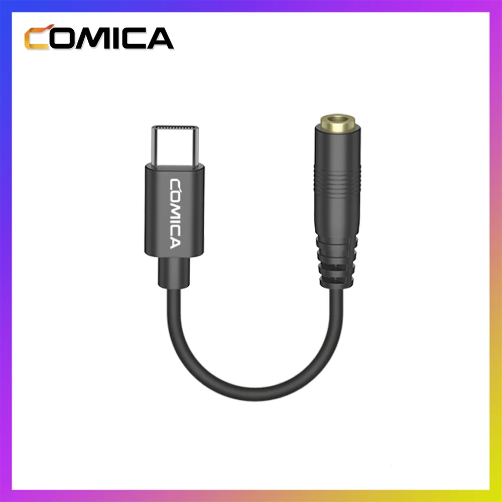 Adaptador de Cabo de Áudio Comica de 3.5 mm com Cabo c tipo c