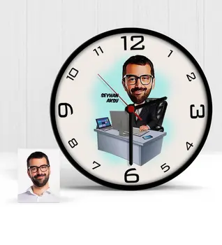 

Personalized General Manager Cartoon Wooden Wall Clock-2