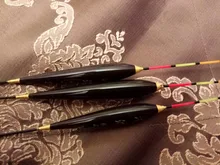 3 uds pesca Float de madera fluorescente de alta sensibilidad Bobber flotadores luminosos marcado audaz pesca flotador ligero accesorios de pesca