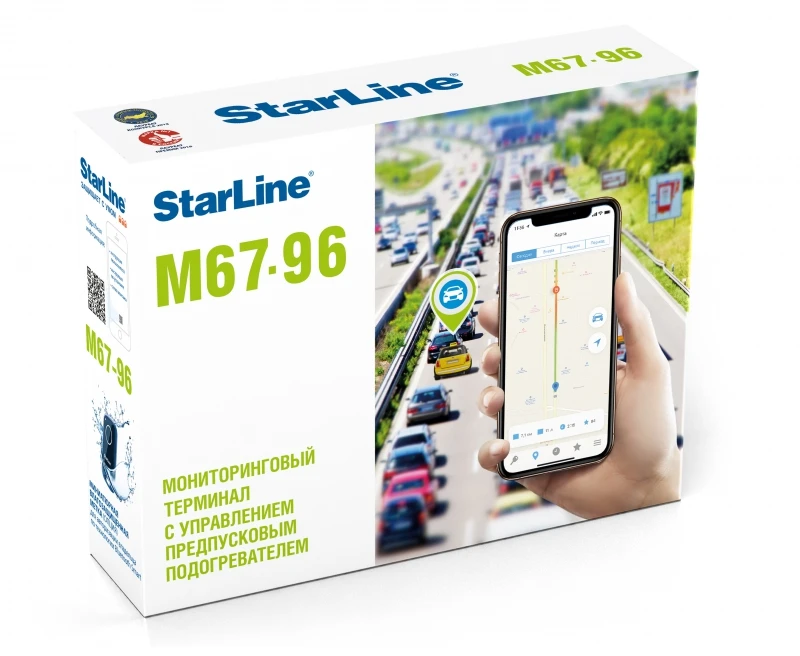 Охранно-поисковый модуль StarLine M67-96 - встроенный GSM GPS-Глонасс антенна 2 SIM слота