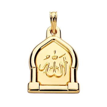 

Gold medal 18k ALLAH IS LARGE 24mm. [AA2663]