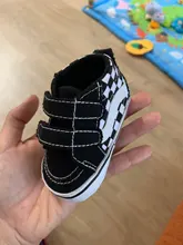 Zapatos de lona para bebé de 0 a 2 años, botines a la moda con lazo de gancho, para primeros pasos, para cuna