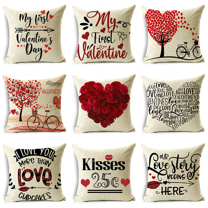 Romantic Valentine's Day Gift Love Pillow Set Of Car Sofa Cushion Cover 40*40cm/45*45cm/50*50cm |