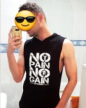 Camiseta de algodón sin mangas con capucha para hombre, ropa deportiva de marca para gimnasio y musculación