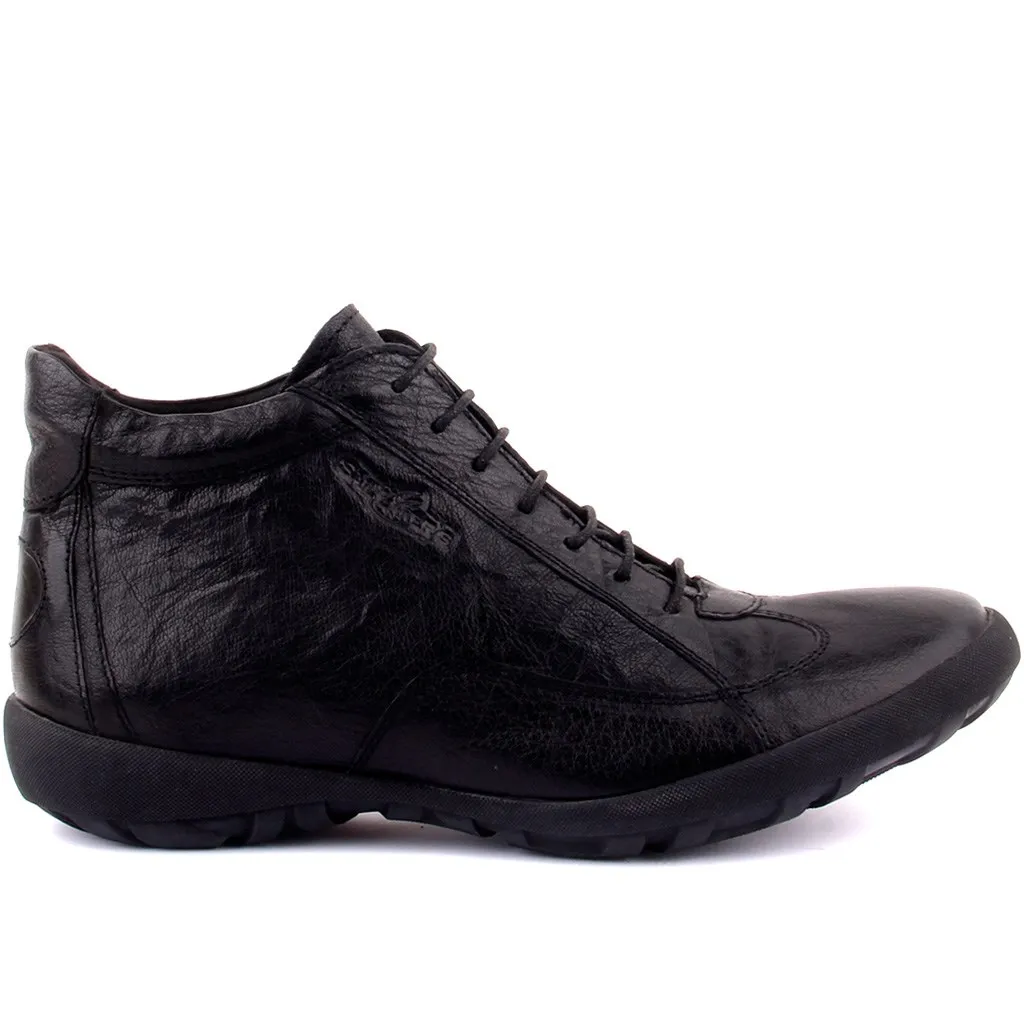 

Sail-Lakers Black Leather Lace-Up Men Boots