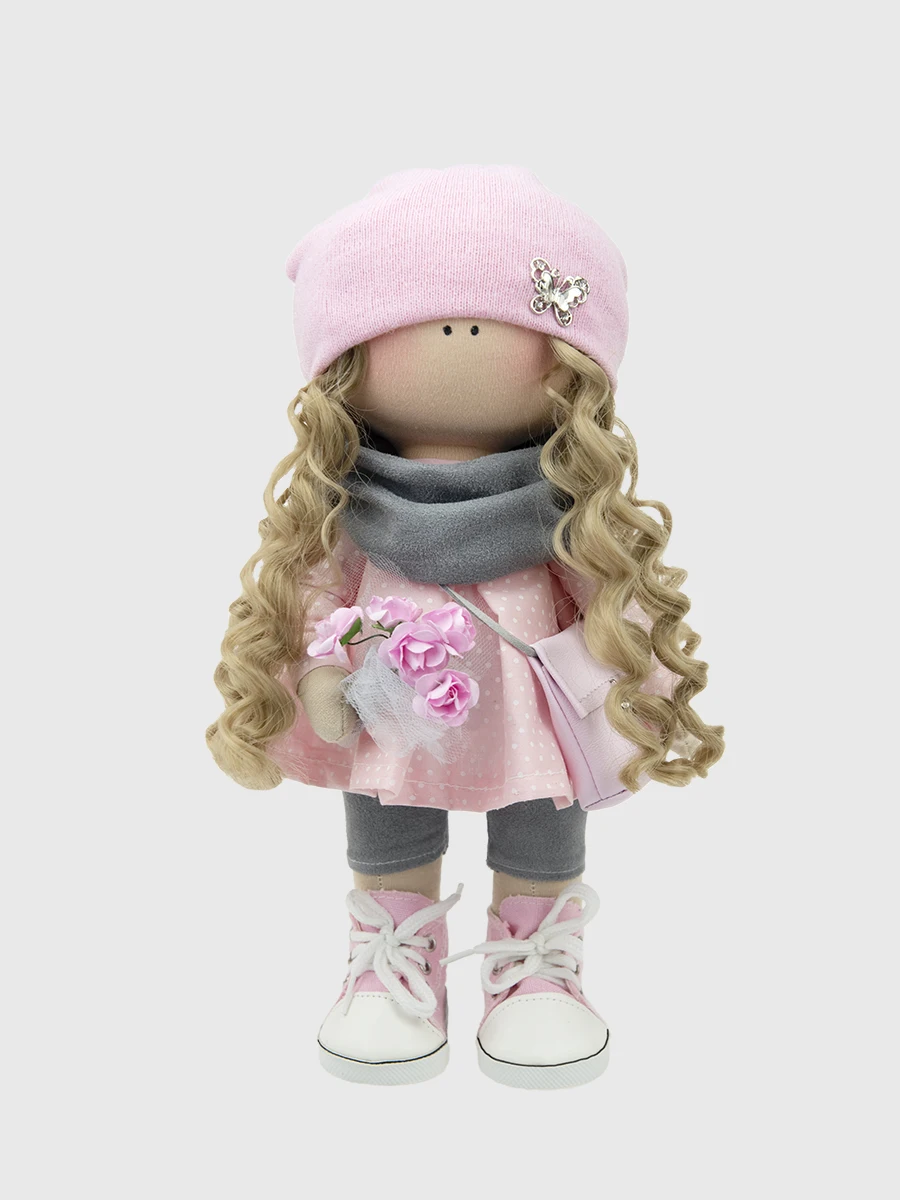 Set for sewing dolls Pugovka doll Molly diy, своими руками, рукоделие, творчество, хобби, увлечения, тильда, игрушка, шитье, выкройка, мастер-класс, подарок afbeelding