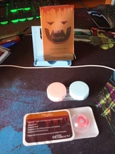 2 uds. De lentes de contacto de Color para Halloween, Cosplay de Anime, lentillas de ojos góticas, Manson de colores blanco, negro y rojo, lentes de contacto