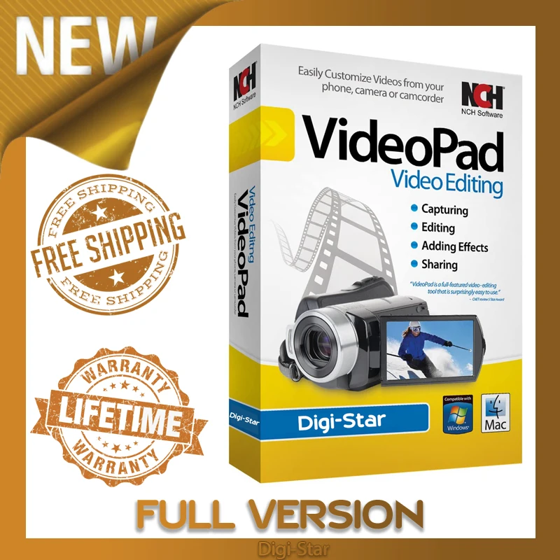 NCH VideoPad Pro 10 de la versión completa para ganar y Mac