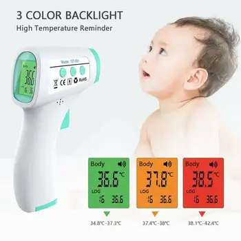 

Universial Household Hand Held Infrared Forehead Thermometer Without Battery Measuring Device For Children And Adults