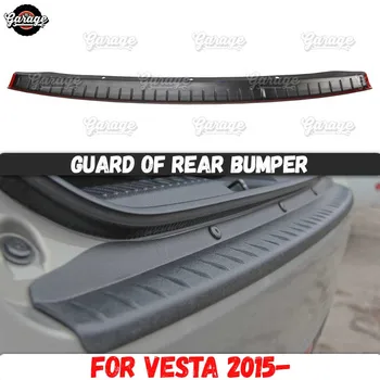 

Guard of rear bumper for Lada Vesta Sedan / SW / Cross 2015- ABS plastic accessories protective plate scratch car styling tuning