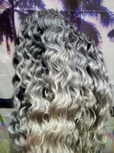 FASHION IDOL-Mechones con cierre, extensiones de cabello sintético rubio, degradado, de plata, gris, de moda, onda de agua, fibra, 20 pulgadas, 9 uds. por paquete