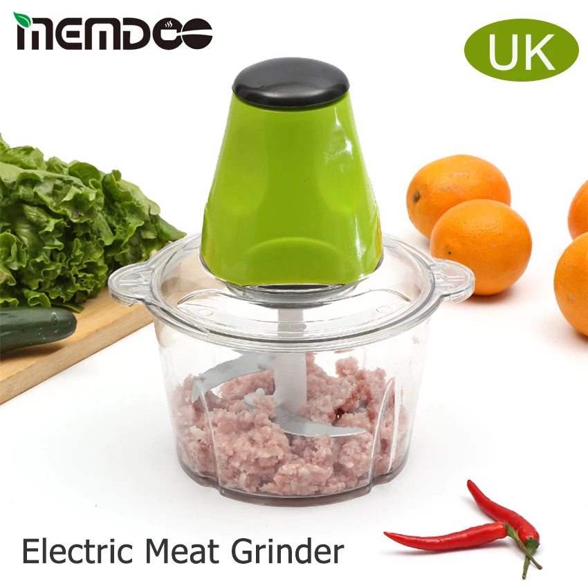 

MEMDOO 2L Electric Meat Grinder Meat Mincer Chopper Automatic Chopper Fruit Vegetable Garlic Grinder Stainless Steel Blade Food