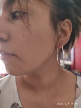 Personalidad hipérbole 925 de plata esterlina Simple liso círculo Pendientes para mujeres de plata de ley 2020-de plata-joyería de Pendientes de botón Pendientes